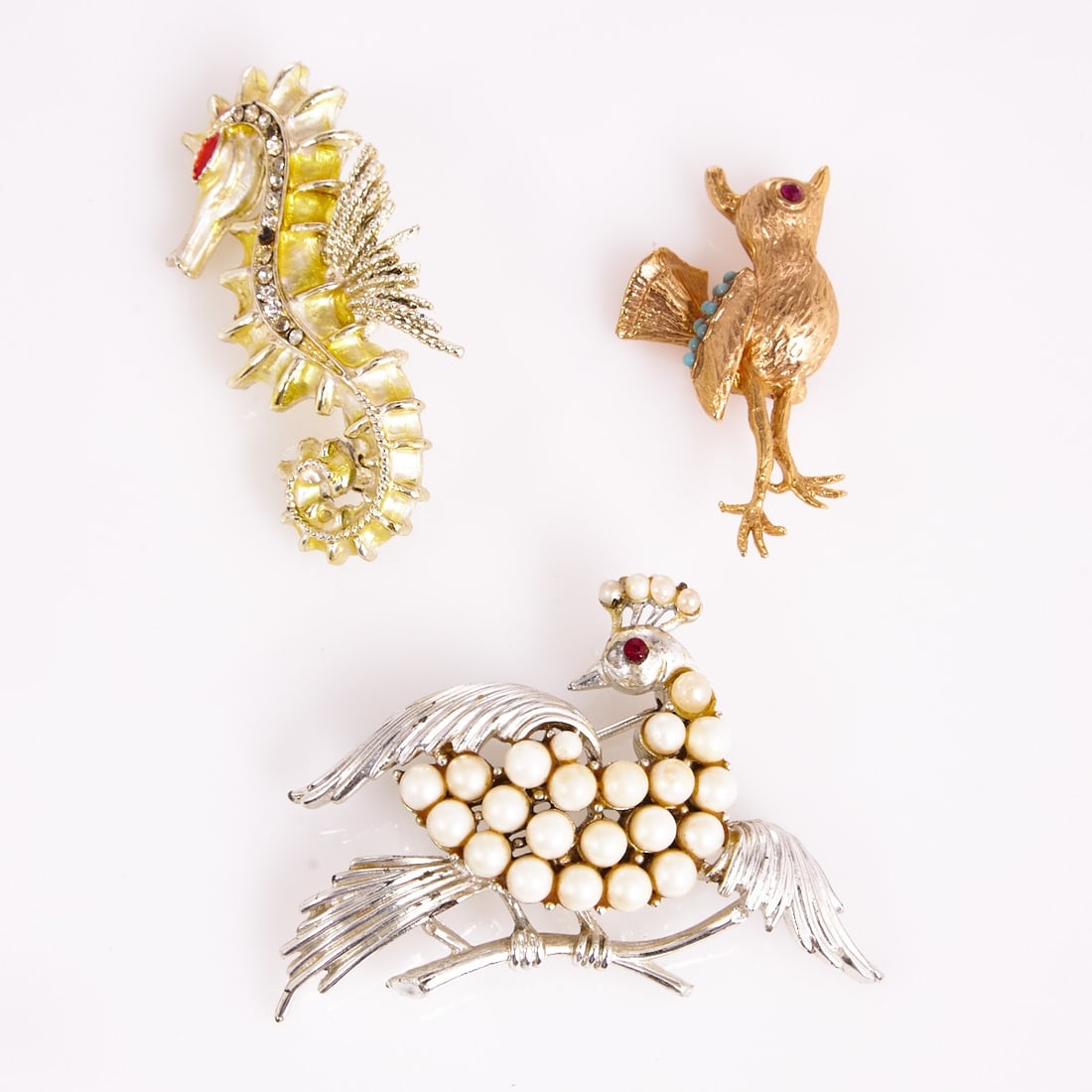 CORO - Three vintage animal motif brooches (1 of 1)