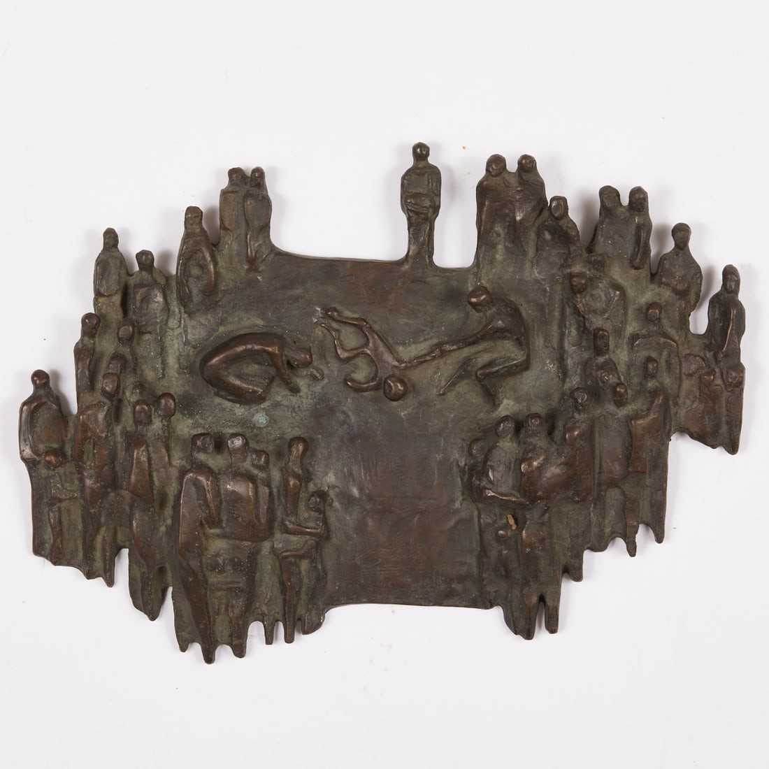 Siegfried Assmann: Siegfried Assmann 1925 Kirchplatz - 2021 Großhansdorf - Caucasian Chalk Circle - Bronze. Brown patina. 26/30. 27 x 38 cm. Monogrammed right: AS. Foundry mark: GUSS BARTH ELMENHORST.