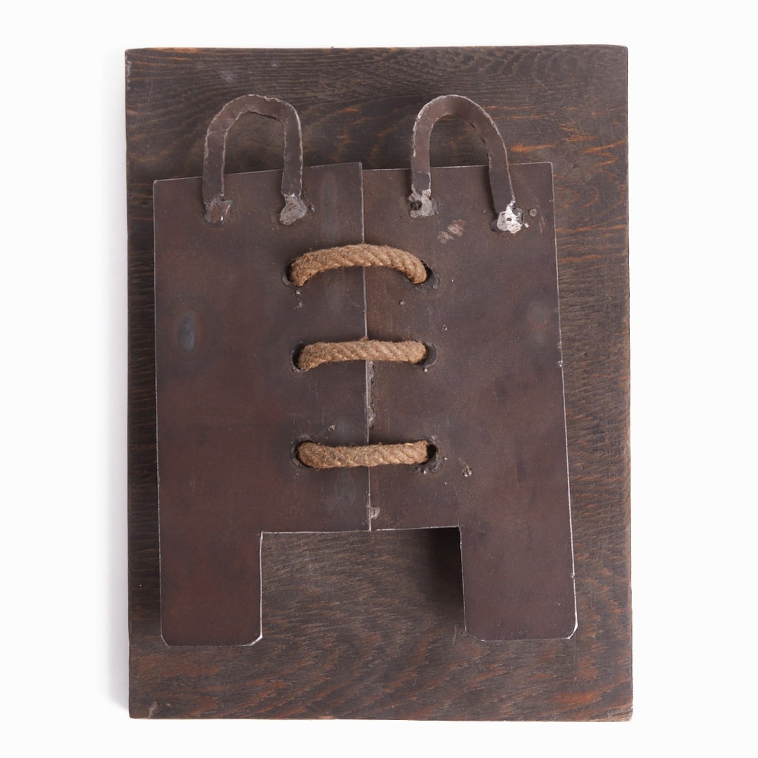 Hans-J??rgen Breuste: Hans-Jürgen Breuste Hanover 1933 - 2012 Hanover - "Rust Gate with Gap as an Escape Route for the Needy" - Steel. Rust patina. Wood. Signed and dated on a label on the reverse: H. J.