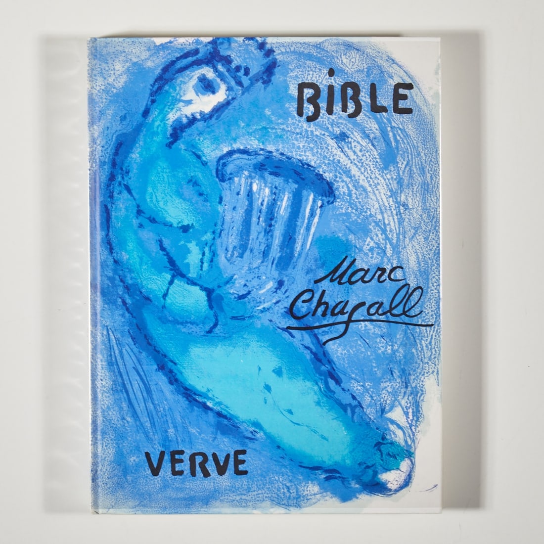 Marc Chagall: Marc Chagall - "Bible" - Paris, Verve 1956. No. 33/34. Cardboard cover with slipcase, in linen slipcase. With 16 color and 12 b/w lithographs as well as illustrated book cover and title