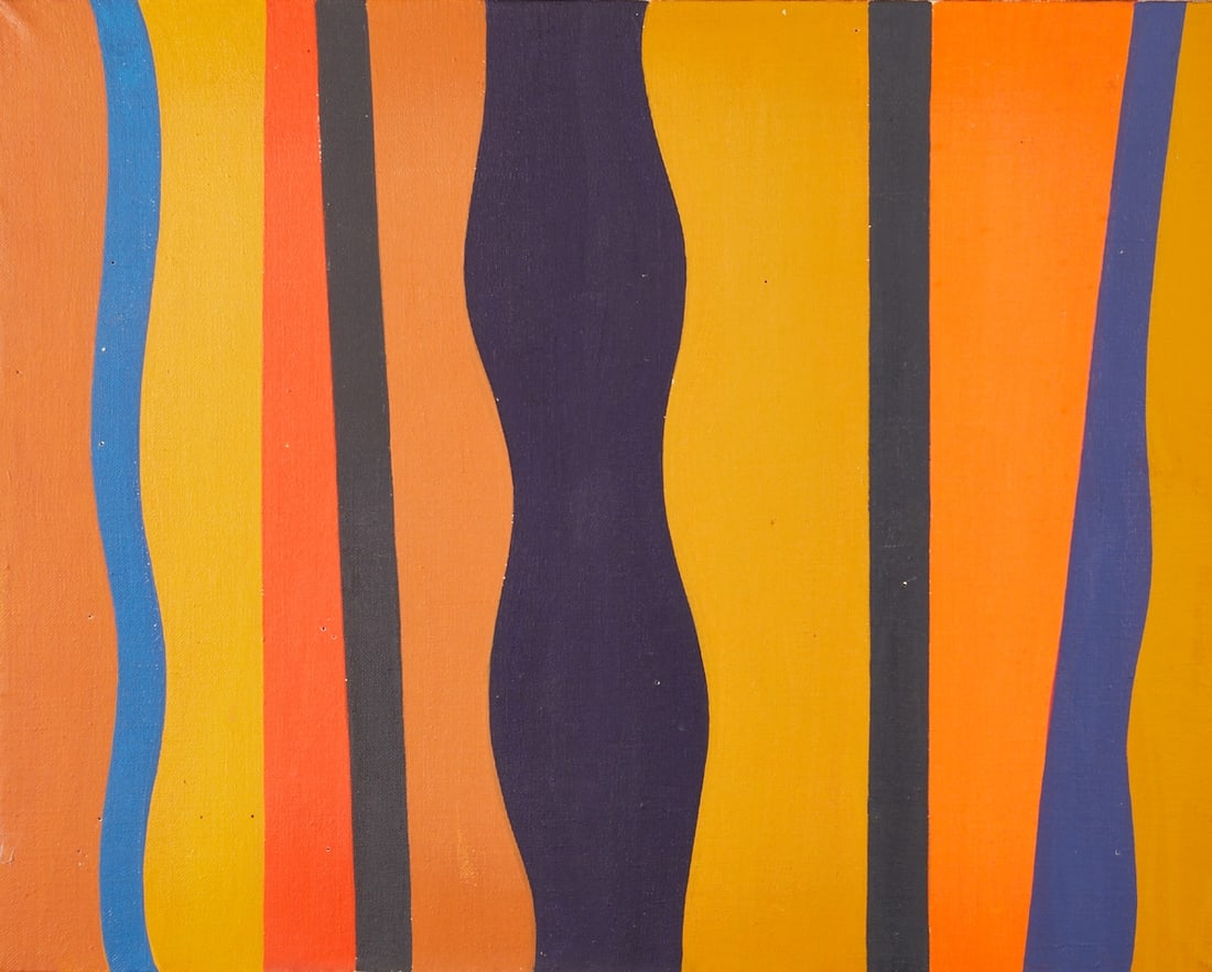 Horst Lerche: Horst Lerche 1938 Hamburg - 2017 Jüchen - "Comp(osition) 11" - (1967) Oil/canvas. 40 x 50 cm, 42 x 52.5 cm (dimensions with frame). Verso. titled, dated, and signed: Comp. 11/67 /