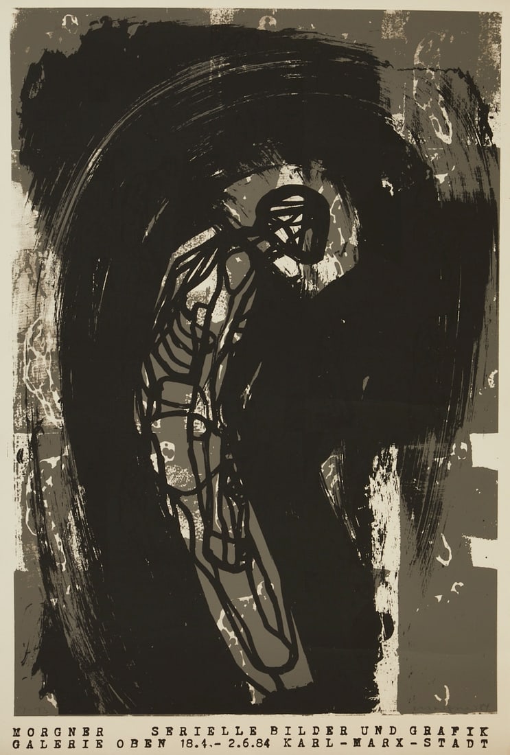 Kurt Thomas Michael Morgner: Kurt Thomas Michael Morgner 1942 Einsiedel - lives and works in Einsiedel - "Serial Painters and Graphics" - (1984) Serigraph (poster)/paper. 1/13. 79 x 54 cm. Signed and dated lower right: