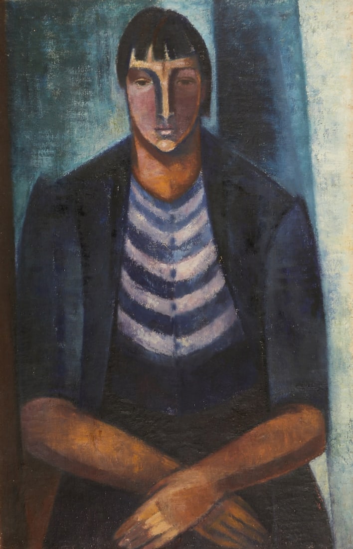 Ernst Wolfhagen: Ernst Wolfhagen 1907 Hanover - 1992 Hanover - Portrait of a woman - Oil/canvas. 76 x 50 cm. 85 x 59 cm (size with frame). Frame. - Lit.: Grunert, Harald. Ernst Wolfhagen. A Hanoverian painter's life.