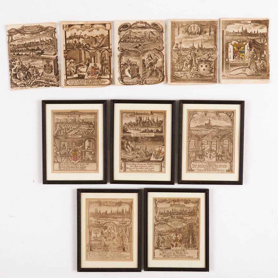 Eckarthian Diary: Eckarthian Diary Collection of 66 copper engravings as local chronicles, probably originally published in the Eckarthian or Zittauian Diary (1731 to 1895). Approx. 19 x 15 cm (print size), 25.5 x 19.5