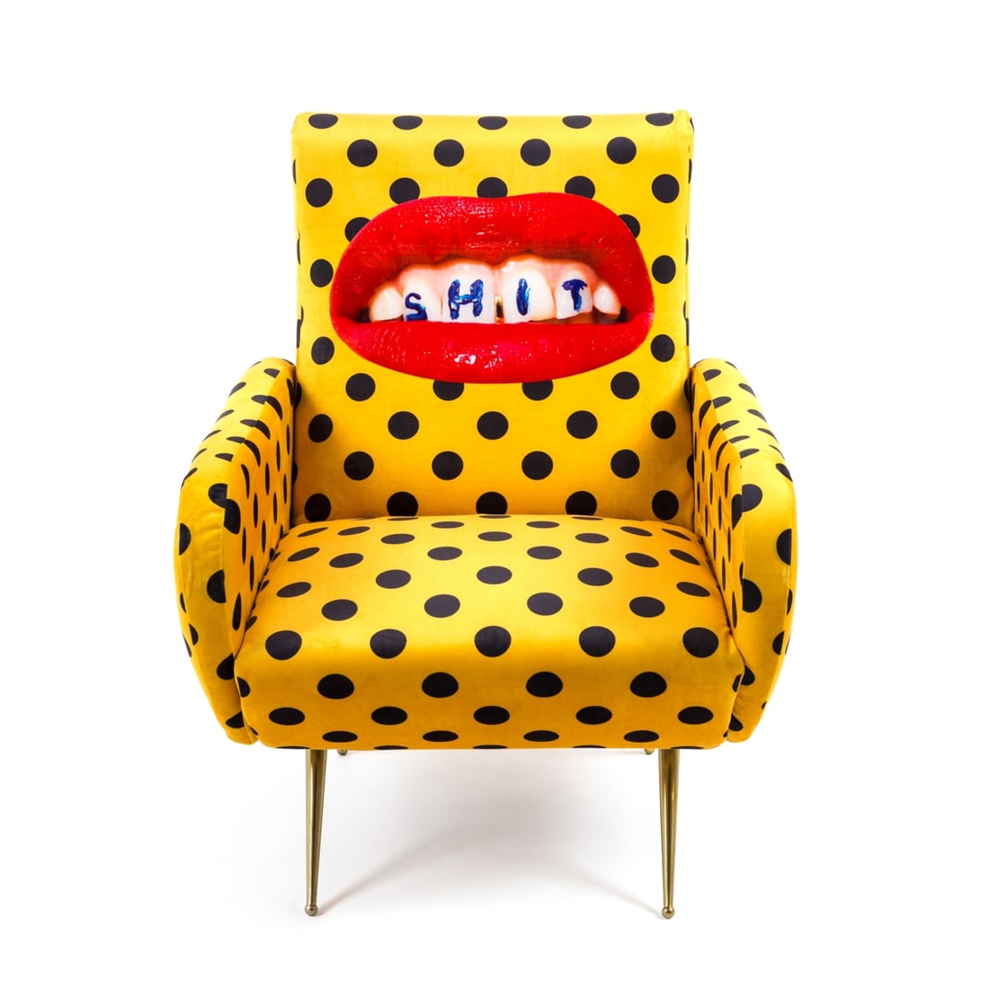 Armchair Shit - Toiletpaper Home, Seletti: Armchair Shit - Toiletpaper Home Seletti, Cicognara. Wood, steel, PU foam, textile cover. 70 x 79 cm. H. 86 cm. Toiletpaper is a Milan-based creative studio, founded in 2010 by Maurizio Cattelan and P