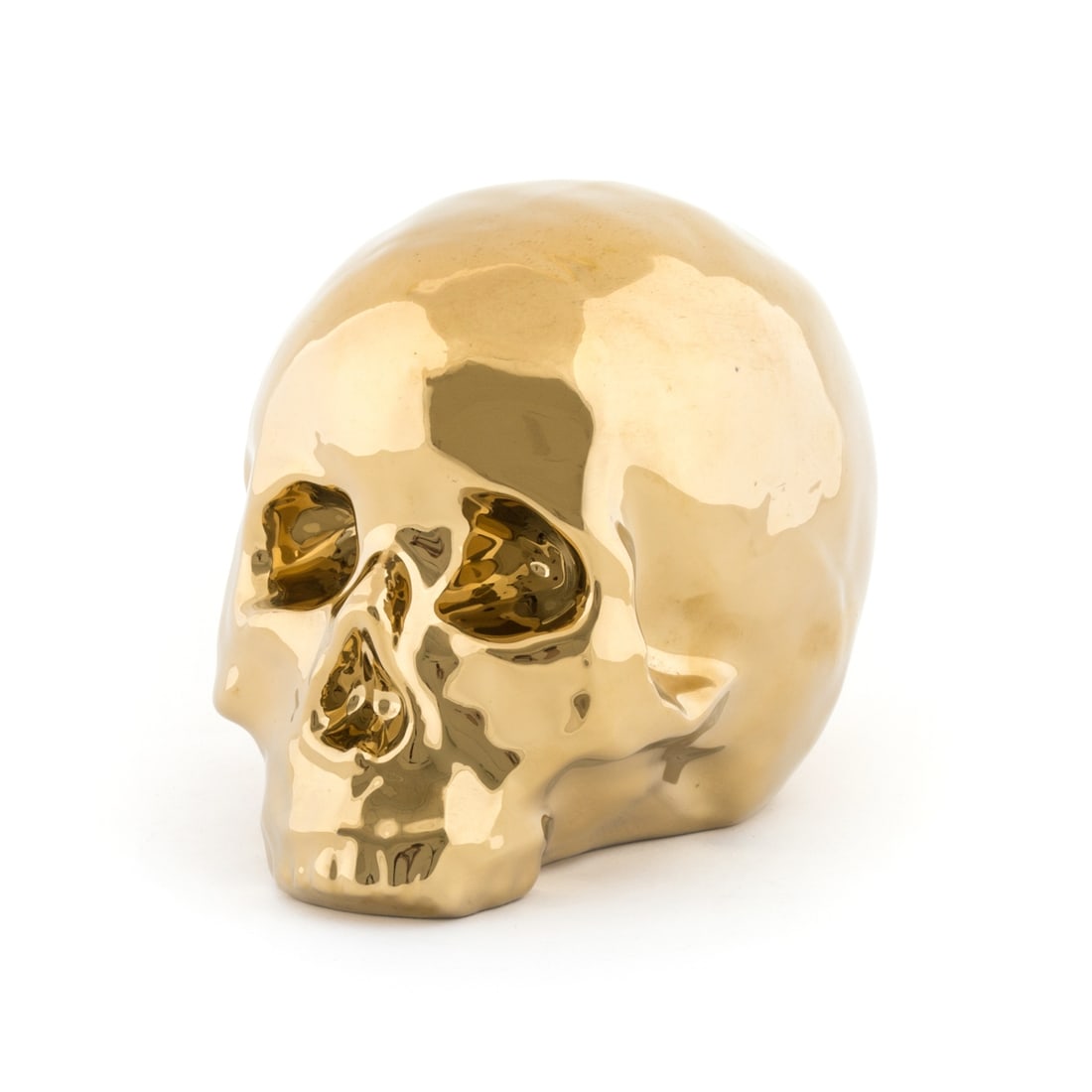 Memorabilia Gold My Skull - Alessandro Zambelli, Seletti: Memorabilia Gold My Skull - Alessandro Zambelli Seletti, Cicognara. Porcelain, gold decor. 25 x 14 cm. H. 15 cm. Design by Alessandro Zambelli. The "Memorabilia" object series is based on a 