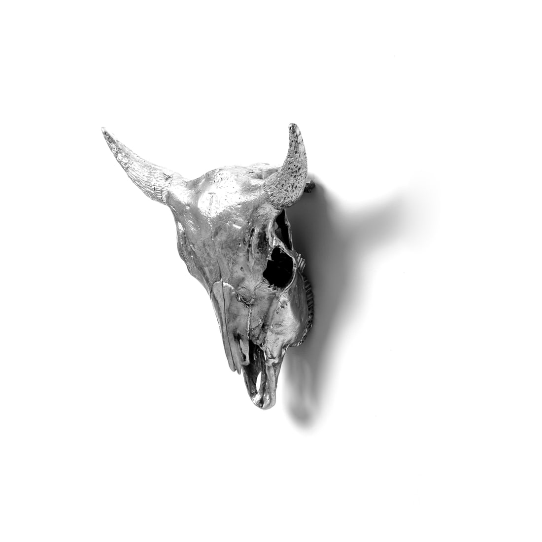 Wunderkammer: Bison Skull - Diesel Living, Seletti: Wunderkammer: Bison Skull - Diesel Living Seletti, Cicognara. Aluminium. 49 x 24 cm. H. 46.5 cm. Designed by Diesel Living from the "Wunderkammer" object series. In the curiosity cabinets (W