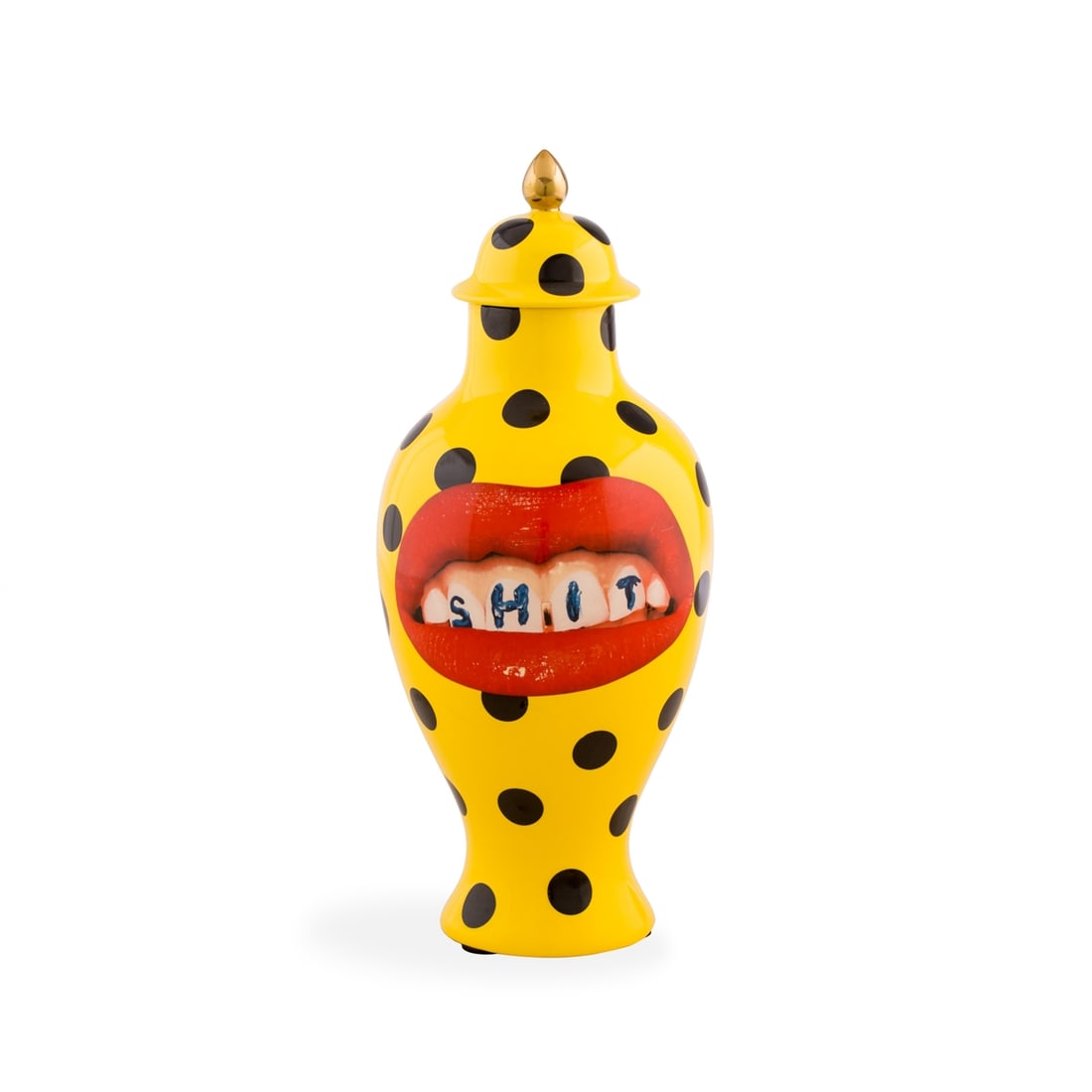 Vase Shit - Toiletpaper Home, Seletti: Vase Shit - Toiletpaper Home Seletti, Cicognara. Porcelain, white, glazed. Polychrome decorated. H. 46.5 cm, D. 19.5 cm. Toiletpaper is a Milan-based creative studio founded in 2010 by Maurizio Cattel