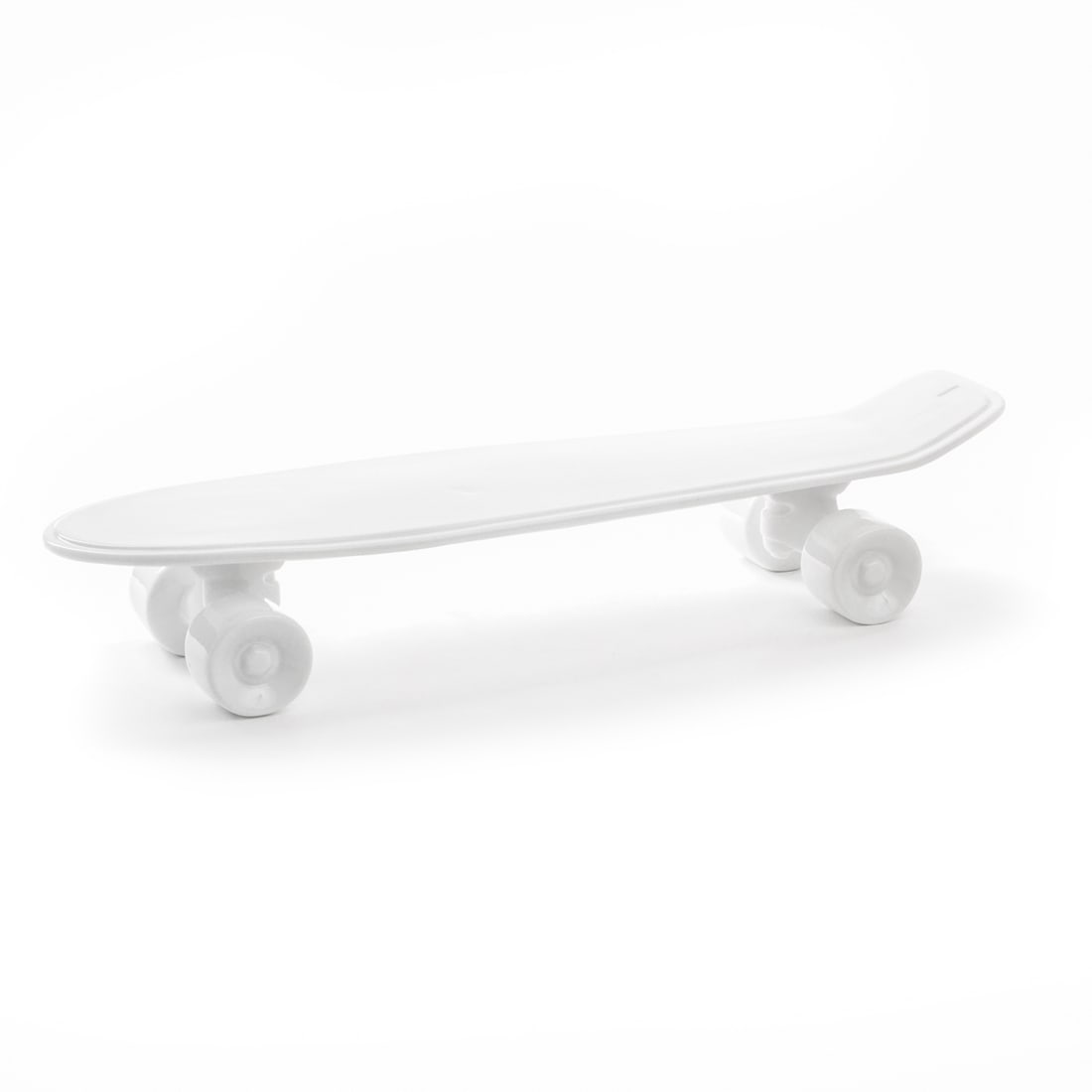 Memorabilia My Skateboard - Alessandro Zambelli, Seletti: Memorabilia My Skateboard - Alessandro Zambelli Seletti, Cicognara. White porcelain, glazed. 58 x 15 cm. H. 11 cm. Designed by Alessandro Zambelli. The "Memorabilia" object series is based o