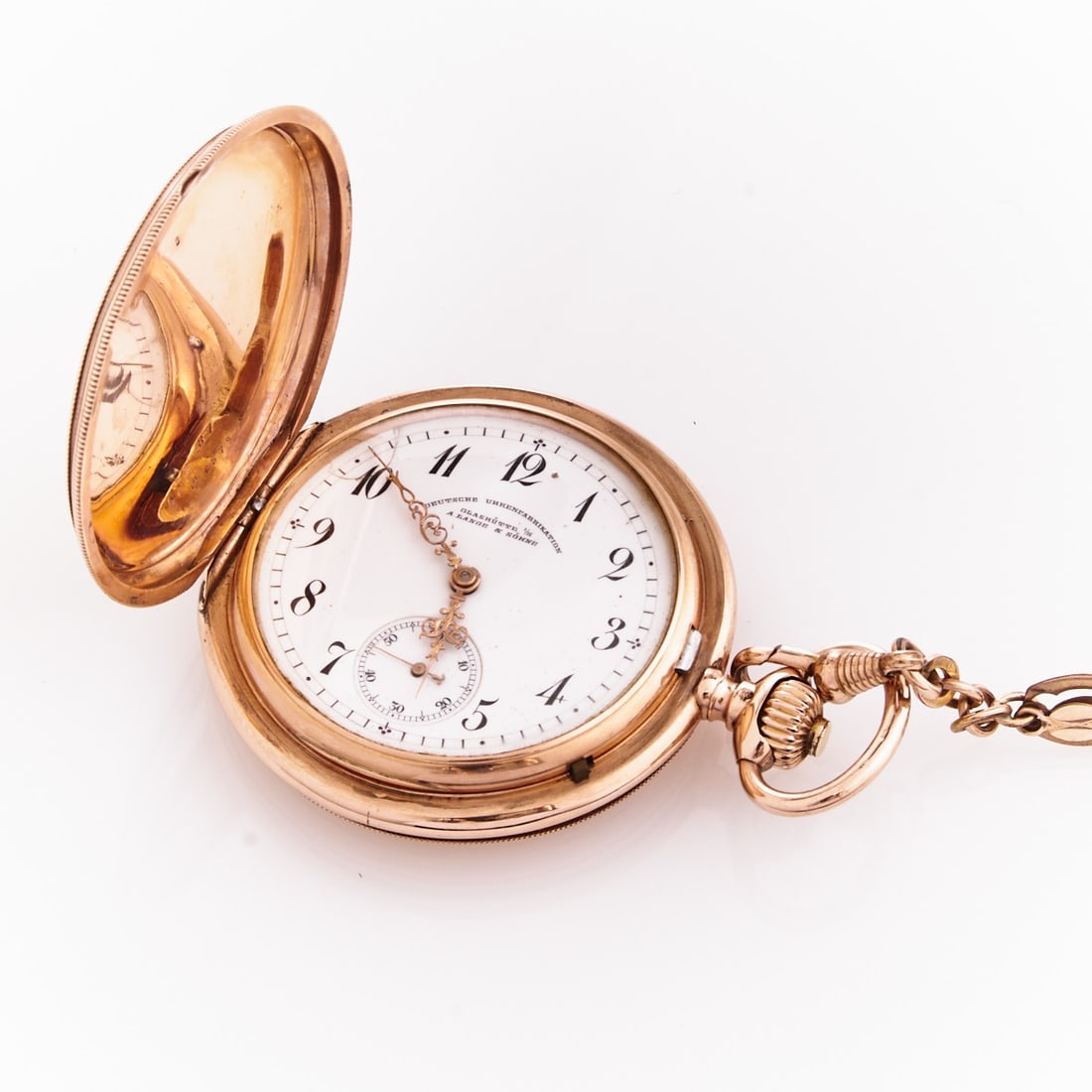 A. Lange & S?¶hne Hunter Watch with gold-plated chain (1 of 3)