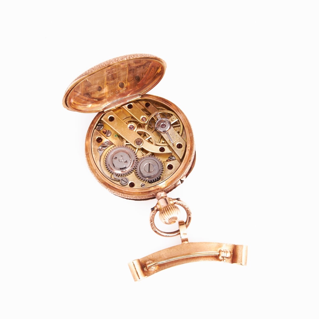 Lady's Lapel Watch with Lily of the Valley - Enamel (1 of 1)