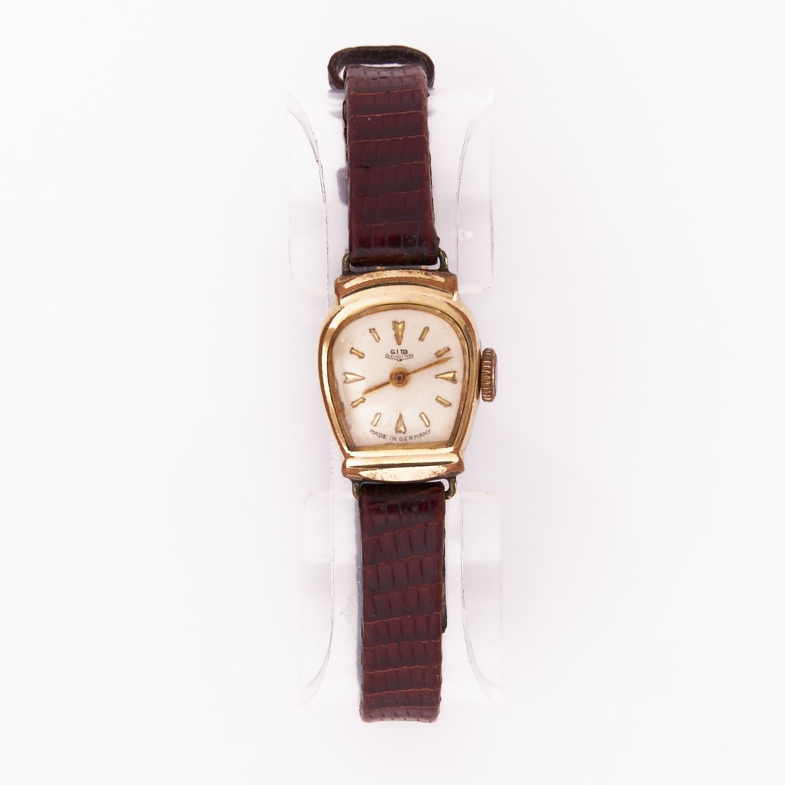 Glash??tte - Small Ladies' Wristwatch: Glashütte - Small ladies' wristwatch Company GUB, Glashütter Uhrenbetriebe, Germany. Stainless steel, gold-plated. Total weight: 11.2 g. Dial marked: GUB Glashütte, MAde in germany.