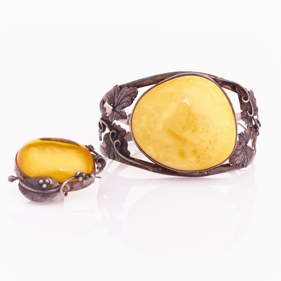 Amber Bangle and Brooch (1 of 1)