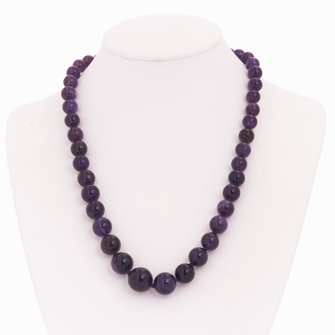 Long Amethyst Bead Necklace (1 of 1)