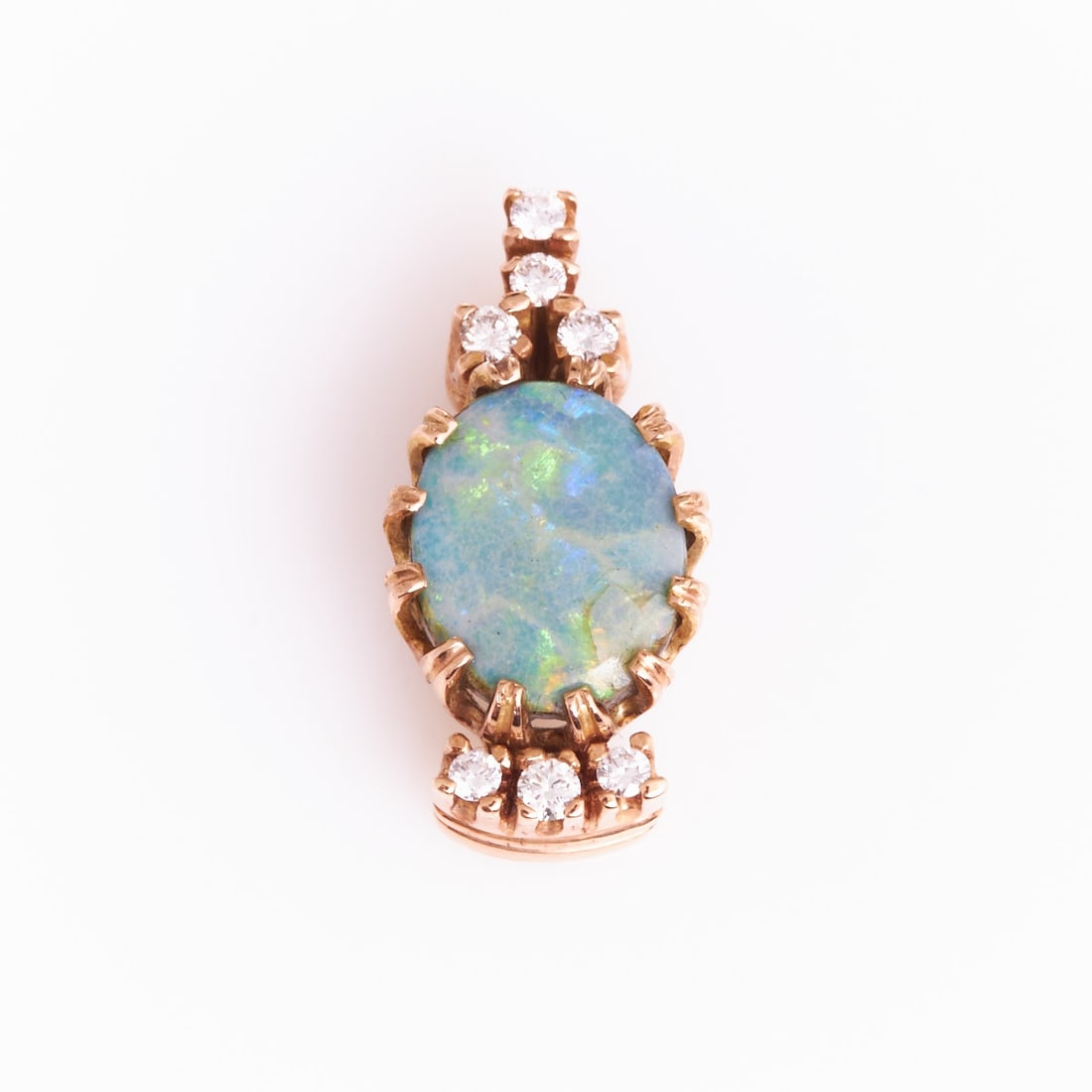 Opal Pendant with Brilliant-Cut Diamonds (1 of 1)