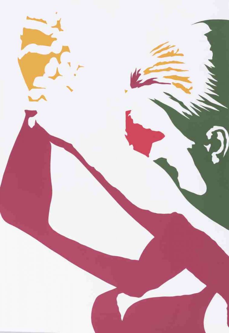 Werner Berges 1941 Cloppenburg - lebt und arb...: Werner Berges 1941 Cloppenburg - lebt und arbeitet in Schallstadt - Frau im Profil - Farbserigrafie/weißes Papier. 39/100. 70 x 50 cm. Sign. und dat. r. u.: Werner Berges 68. Das Blatt liegt lose. Ve