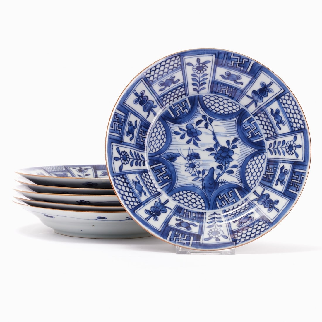 Six Blue and White Kangxi Export Plates (1 of 2)
