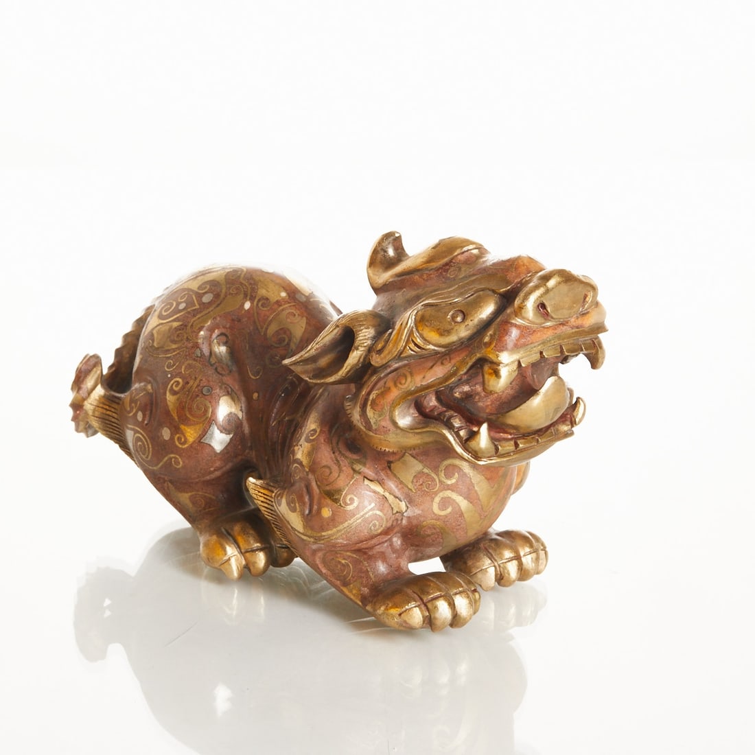 Pixiu Figure Made of Soapstone (Shoushan Shi) with Gilding (1 of 1)
