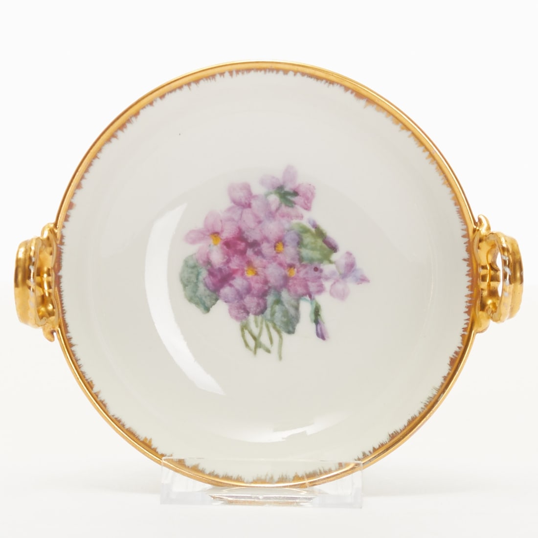 Ring-handled bowl - Forget-me-not, KPM Berlin 1937 (1 of 3)