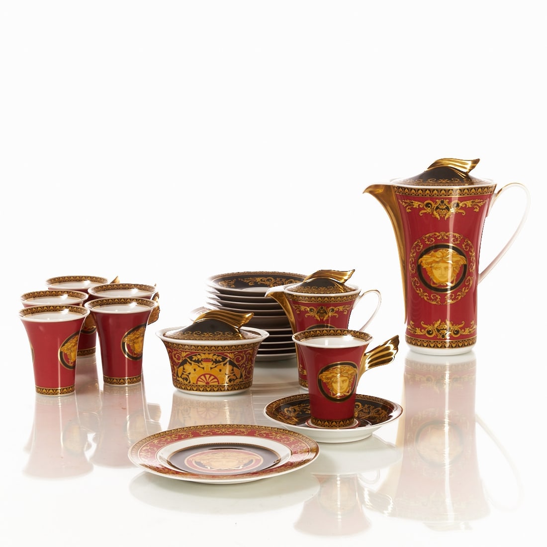 21-piece Coffee Service for 6 People - Versace: Medusa, Rosenthal AG, Selb Late 20th Century (1 of 1)