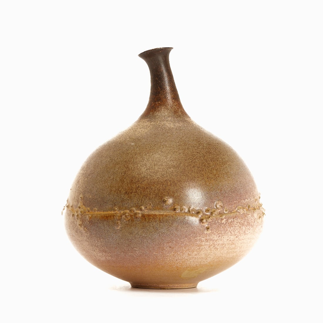 Narrow-necked vase - Studio ceramics. Walter and Gisela Baumfalk, Jever 1979. (1 of 3)