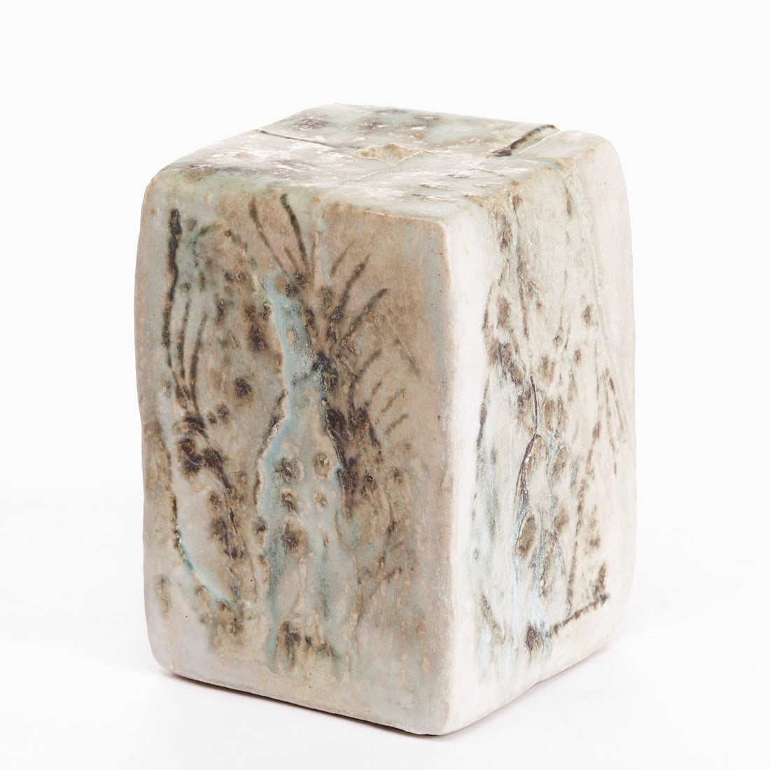 Square vase object - Otto Meier. Otto Meier, Worpswede 1995. (1 of 3)