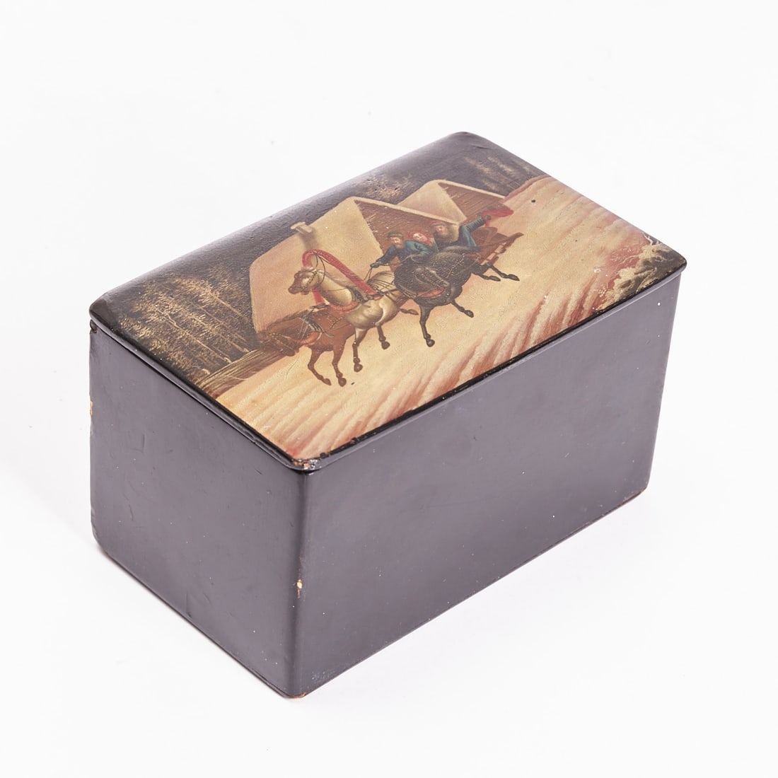 Lacquer Box with Sleigh Ride Scene (1 of 2)