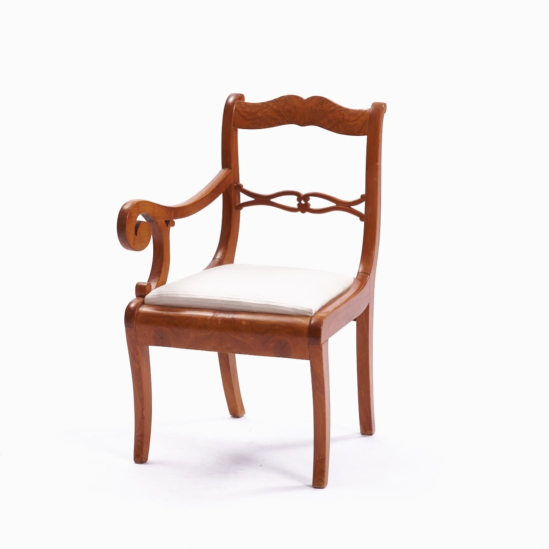 Biedermeier Wet-Nurse or Spinning Chair: Biedermeier wet-nurse or spinning chair Northern Germany, circa 1840. Ash. 41/79 x 49 x 42 cm.