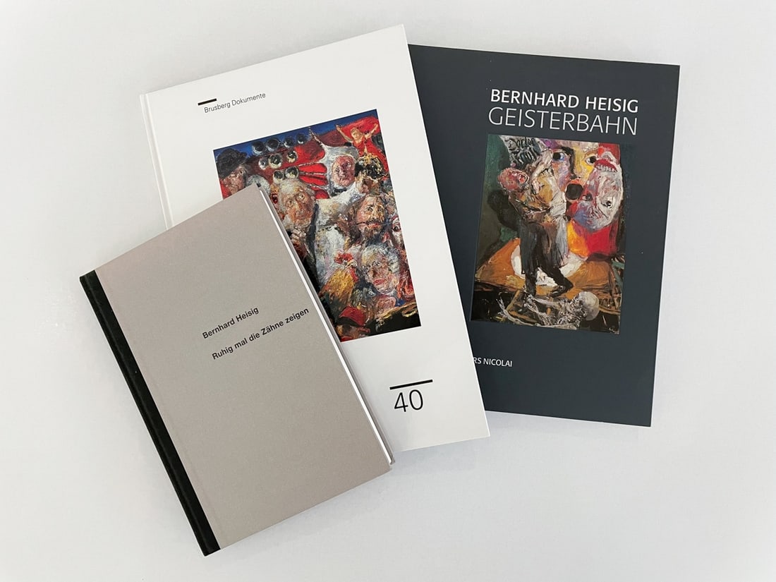 Bernhard Heisig: Bernhard Heisig Book collection - "Ruhig mal die Zähne zeigen" - Peter Engel et al. (Ed.). Galerie Berlin / Galerie Brusberg Berlin 2005. Signed on p. 2. Half linen. 159 p., with b/w il