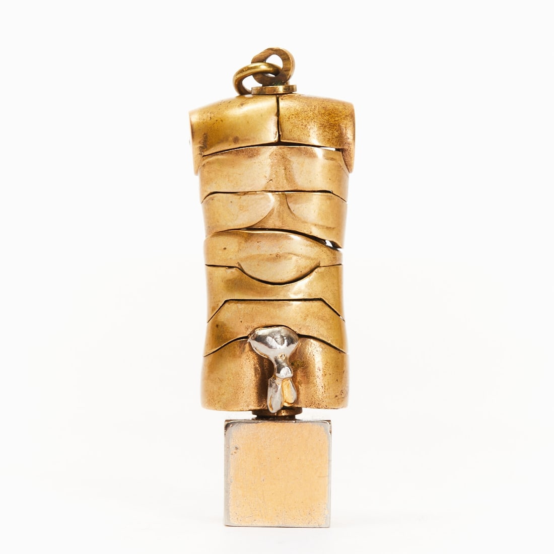 Miguel Berrocal: Miguel Berrocal 1933 Algaidas - 2006 Antequera - Microdavid - Bronze. Metal/gilded. H. 6 cm. Signed on the side: Barrocal. With assembly instructions. Berrocal studied in Madrid. He began close to