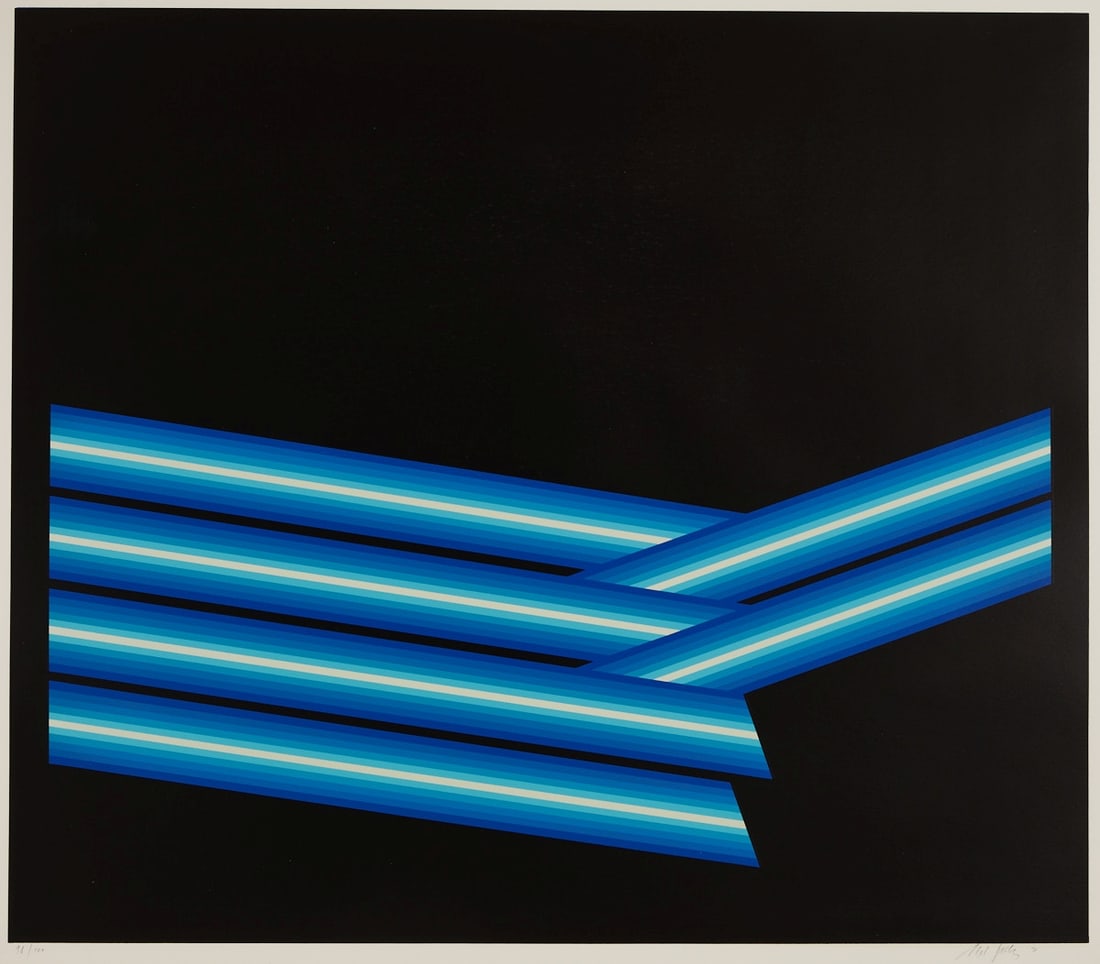 Axel Dick: Axel Dick 1935 Dortmund - 2006 Braunschweig - Untitled - Color screen print/cardboard. 98/100. 65 x 75 cm, 70.7 x 80 cm. Signed lower right: Axel Dick. Embossed stamp lower left: edition rothe. The