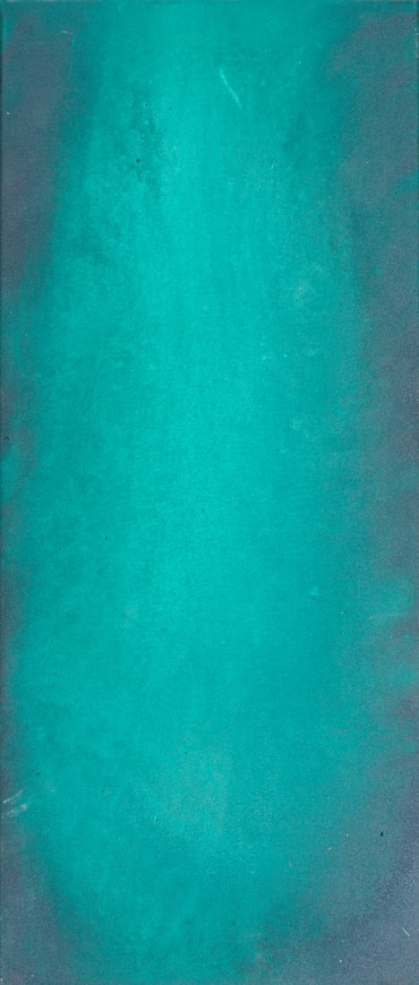 Jacques Gassmann: Jacques Gassmann 1963 Heidelberg - Green - (1997) Oil/canvas. 70 x 30 cm. Dated and signed on the reverse: (0)8.(19)97 J. Gassmann. Minimally scratched.