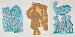 HAP Grieshaber: HAP Grieshaber 1909 Rot an der Rot - 1981 Eningen/Achalm From the series: ''The Other Shore in Sight'' (1972) Collection - Figure I - (1972) Woodcut reworked with pencil/paper. 32/60. 20 x 15 cm, 26.5