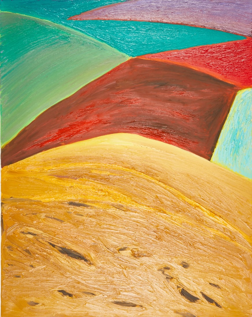 Giso Westing: Giso Westing 1955 Hannover - Desert Landscape - (2003) Oil/canvas. 120 x 95 cm. Signed and dated on the reverse: Giso Westing 2003. Westing is a German painter and studied from 1975 to 1982 at the