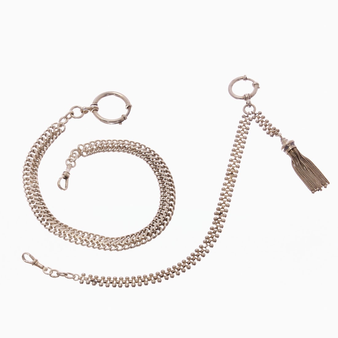 Two Silver Watch Chains (1 of 1)