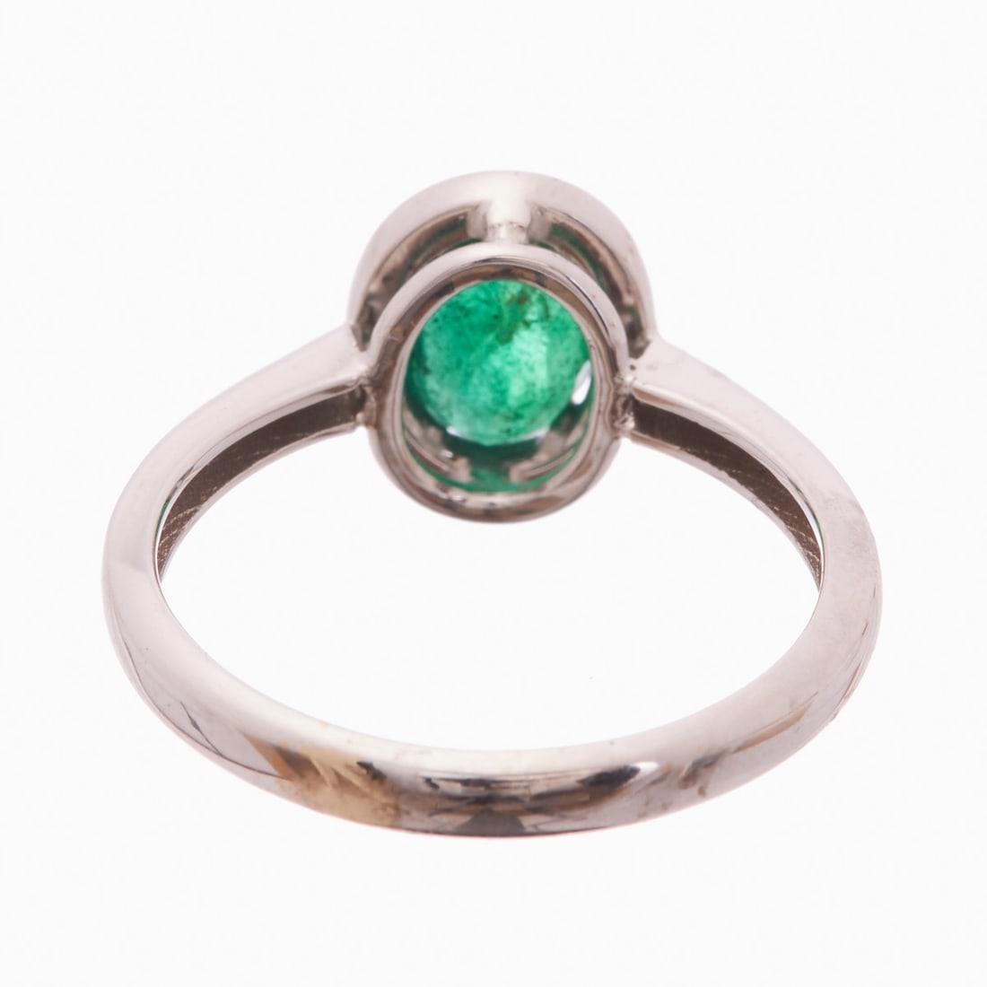 Delicate Emerald Ring with Diamond Setting - 2