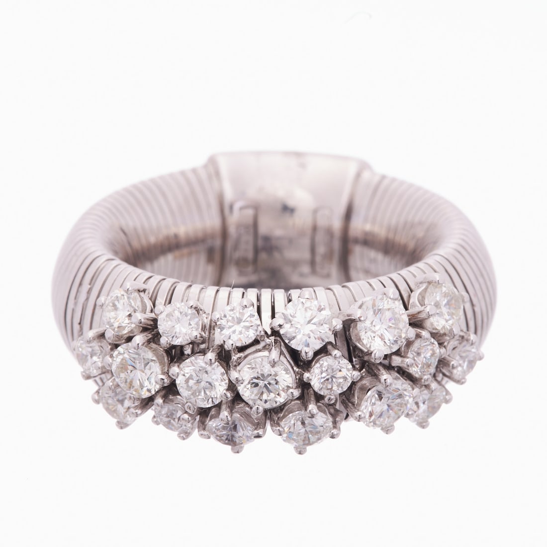 CHIMENTO - Band ring: CHIMENTO - Band ring Company Chimento, Italy. Model: Stardust. 750/- white gold and steel, hallmarked. Total weight: 10.96 g, of which gold approx. 6.42 g and steel approx. 4.2 g. Hallmark: CHIMENTO, 