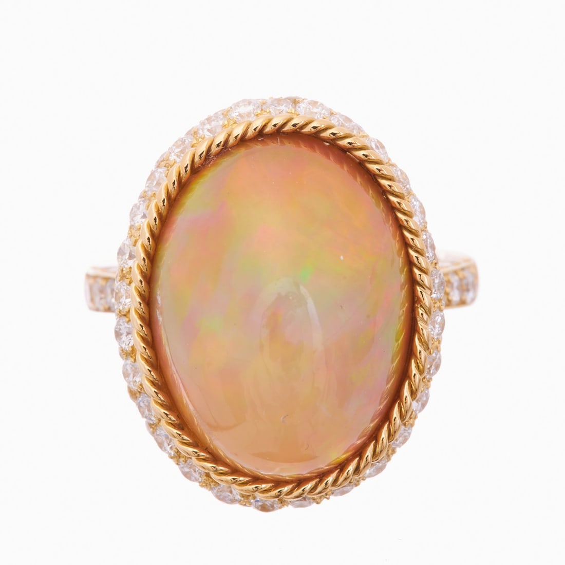 Opal Ring with Diamond Setting (1 of 2)