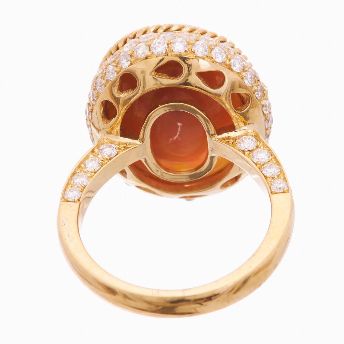 Opal Ring with Diamond Setting - 2