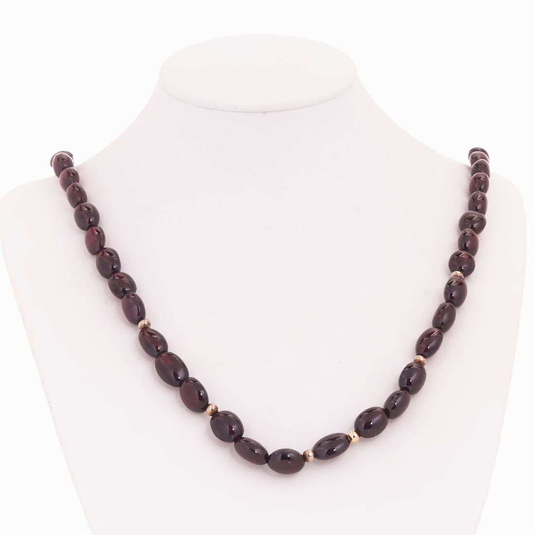 Modern, Wide Garnet Necklace (1 of 1)