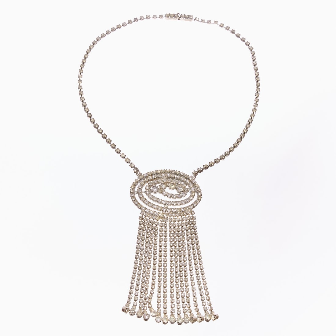 Vintage necklace with crystal rhinestones (1 of 1)