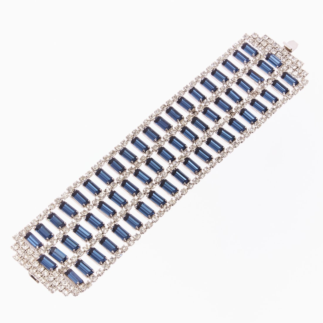 Vintage bracelet with faux sapphires (1 of 1)