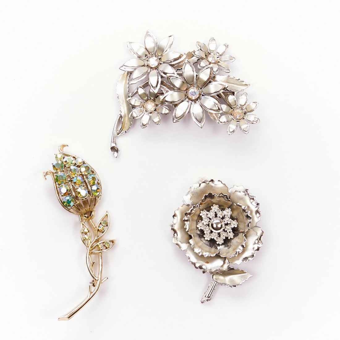 CORO - Three Vintage Flower Brooches (1 of 1)