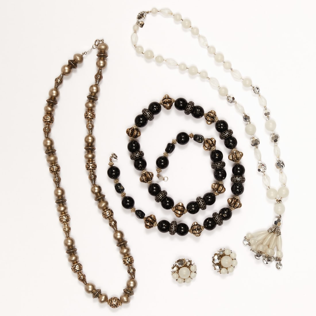 JUDY LEE/ARTHUR DAVID - Vintage Pearl Necklace Jewelry Set (4 pieces) (1 of 1)