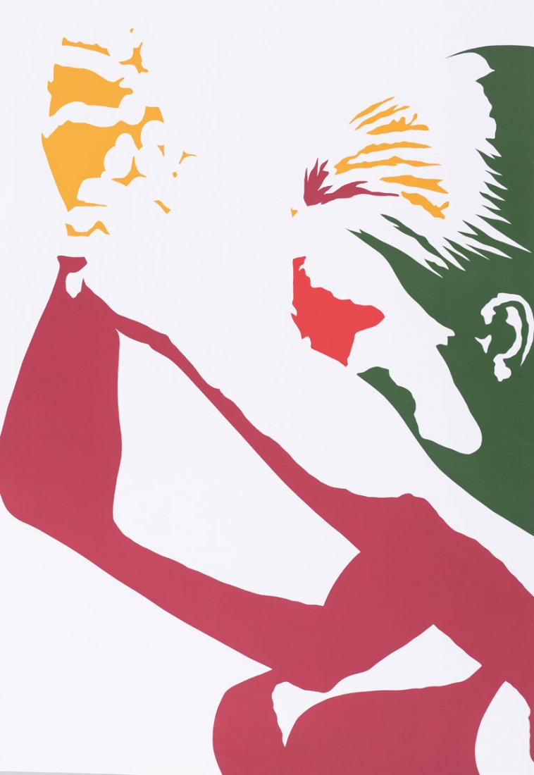 Werner Berges 1941 Cloppenburg - lebt und arb...: Werner Berges 1941 Cloppenburg - lebt und arbeitet in Schallstadt - Frau im Profil - Farbserigrafie/weiÃŸes Papier. 39/100. 70 x 50 cm. Sign. und dat. r. u.: Werner Berges 68. Das Blatt liegt lose.