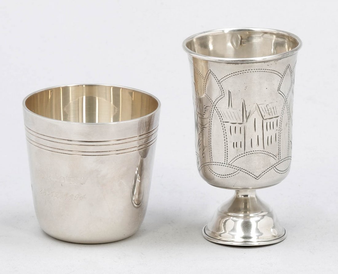 2 Becher 875/925er Silber. Punzen: Herst.-Marke, Stadt- (1 of 1)
