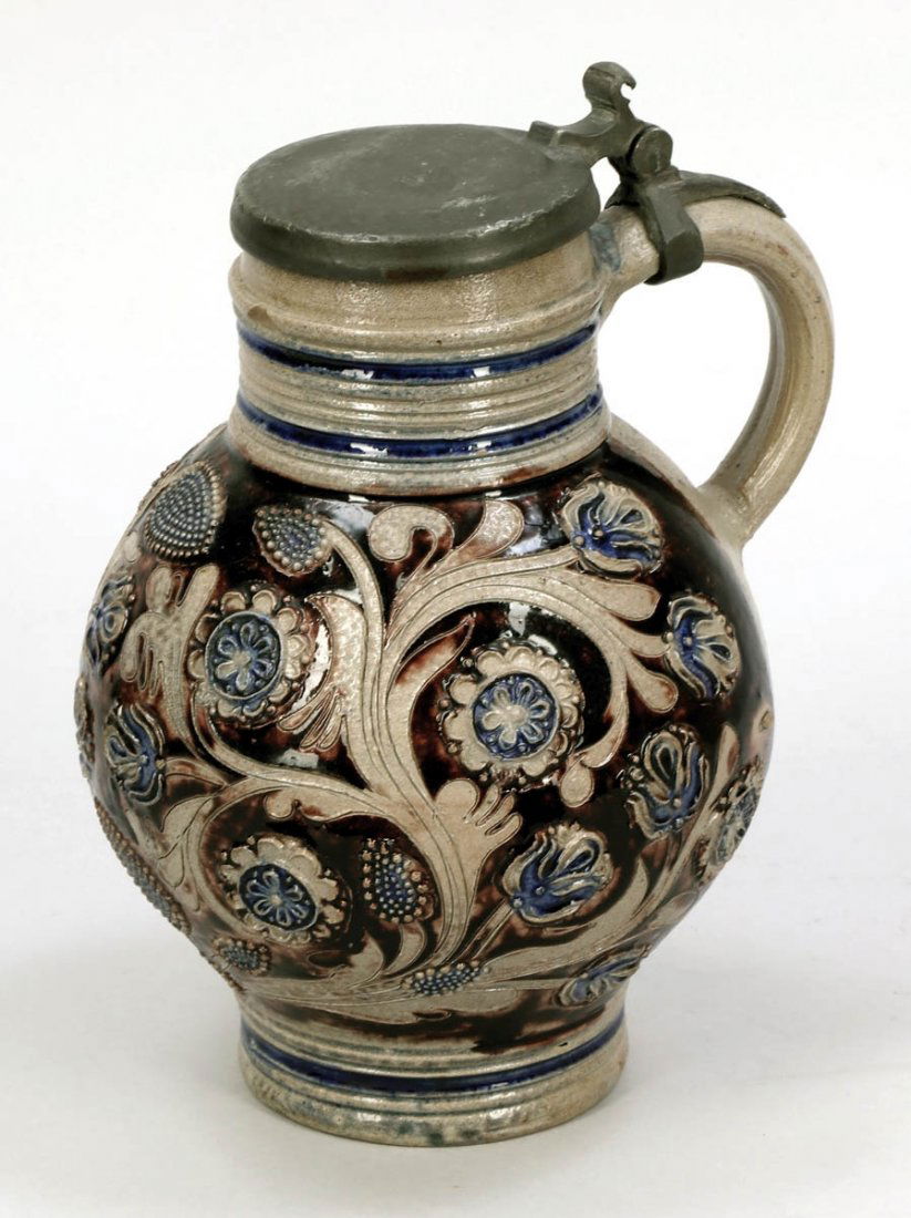 Kugelbauchkrug Muskau/Lausitz, um 1700. - Blu... (1 of 1)