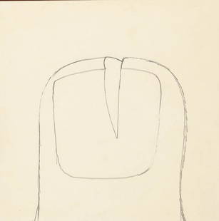 Lambert Maria Wintersberger, 1941 Mnchen...: Lambert Maria Wintersberger, 1941 Mnchen - 2013 Walbourg - Daumenspalte - Bleistift/Papier. 20 x 20 cm. Auf der Rckseite sign. und dat.: LM Wintersberger / 68 / 11.1.69. Das Blatt liegt lose.