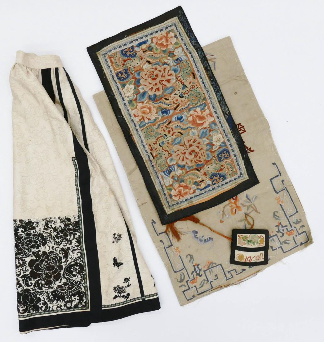 4pc Chinese Silk Embroidery. Includes a wedding skirt (1 of 2)