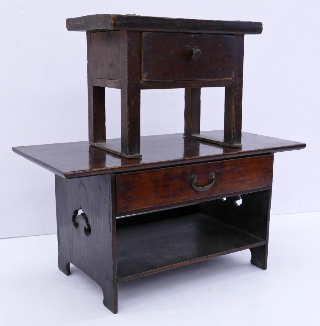 2pc Korean Low Stands with Drawers. Wood low tables (1 of 2)